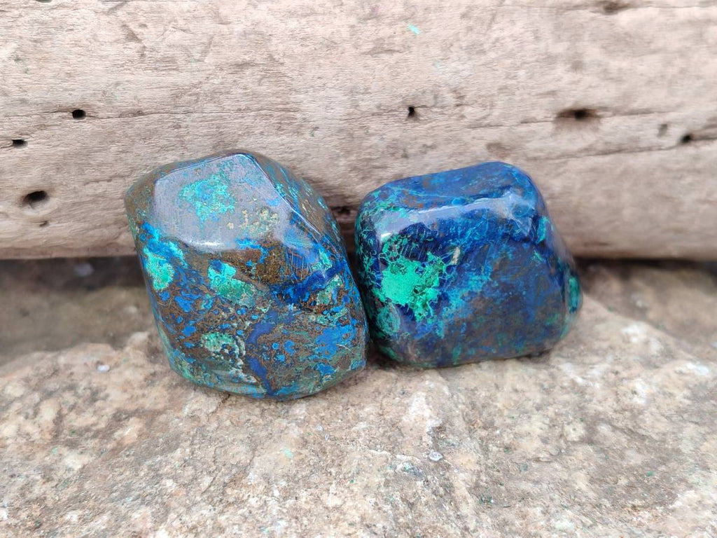 Polished Shattuckite Free Forms x 35 From Congo - Toprock Gemstones and Minerals 