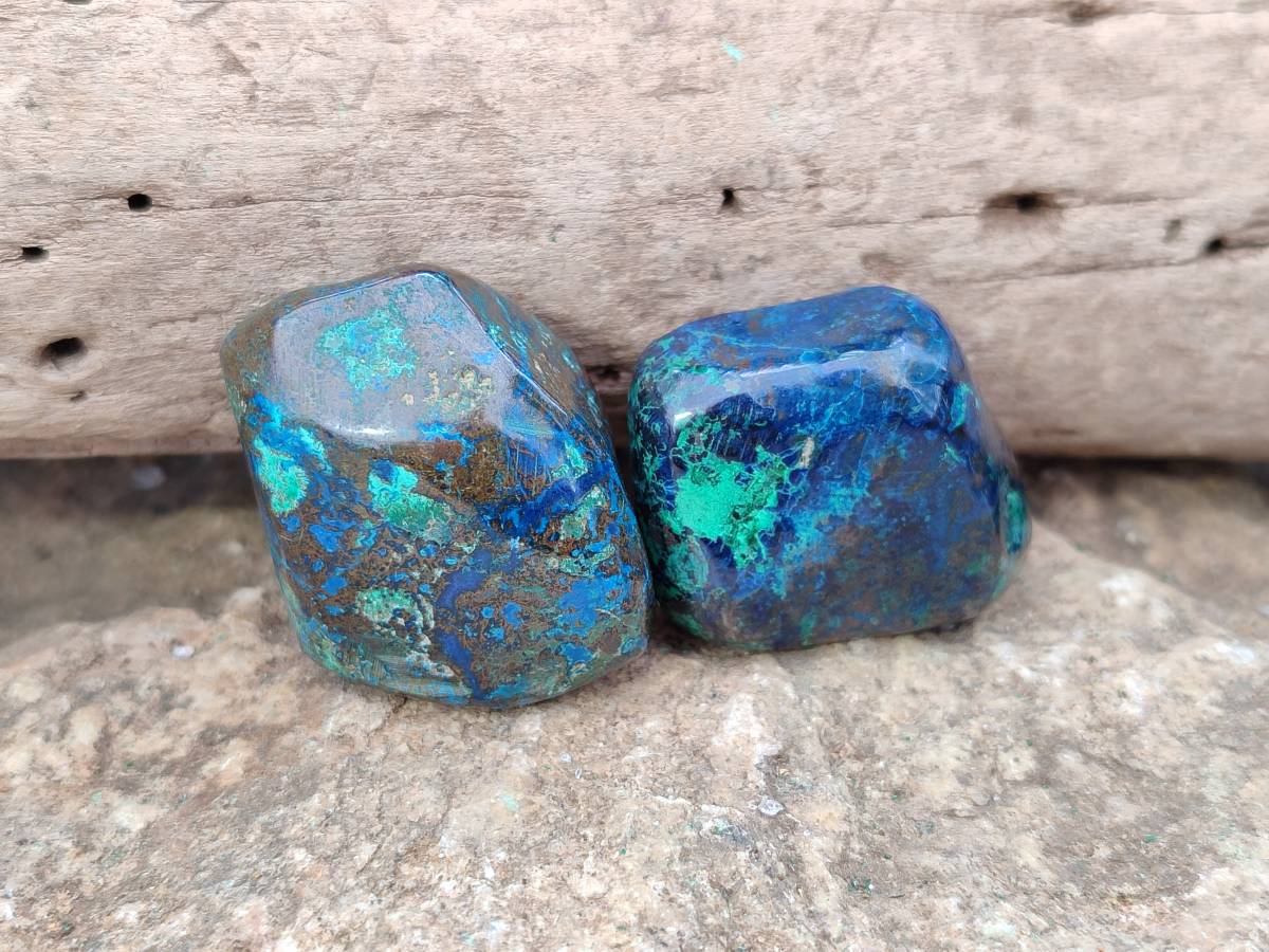 Polished Shattuckite Free Forms x 35 From Congo - Toprock Gemstones and Minerals 