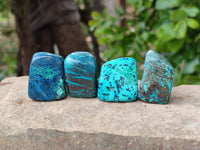 Polished Shattuckite Free Forms x 35 From Congo