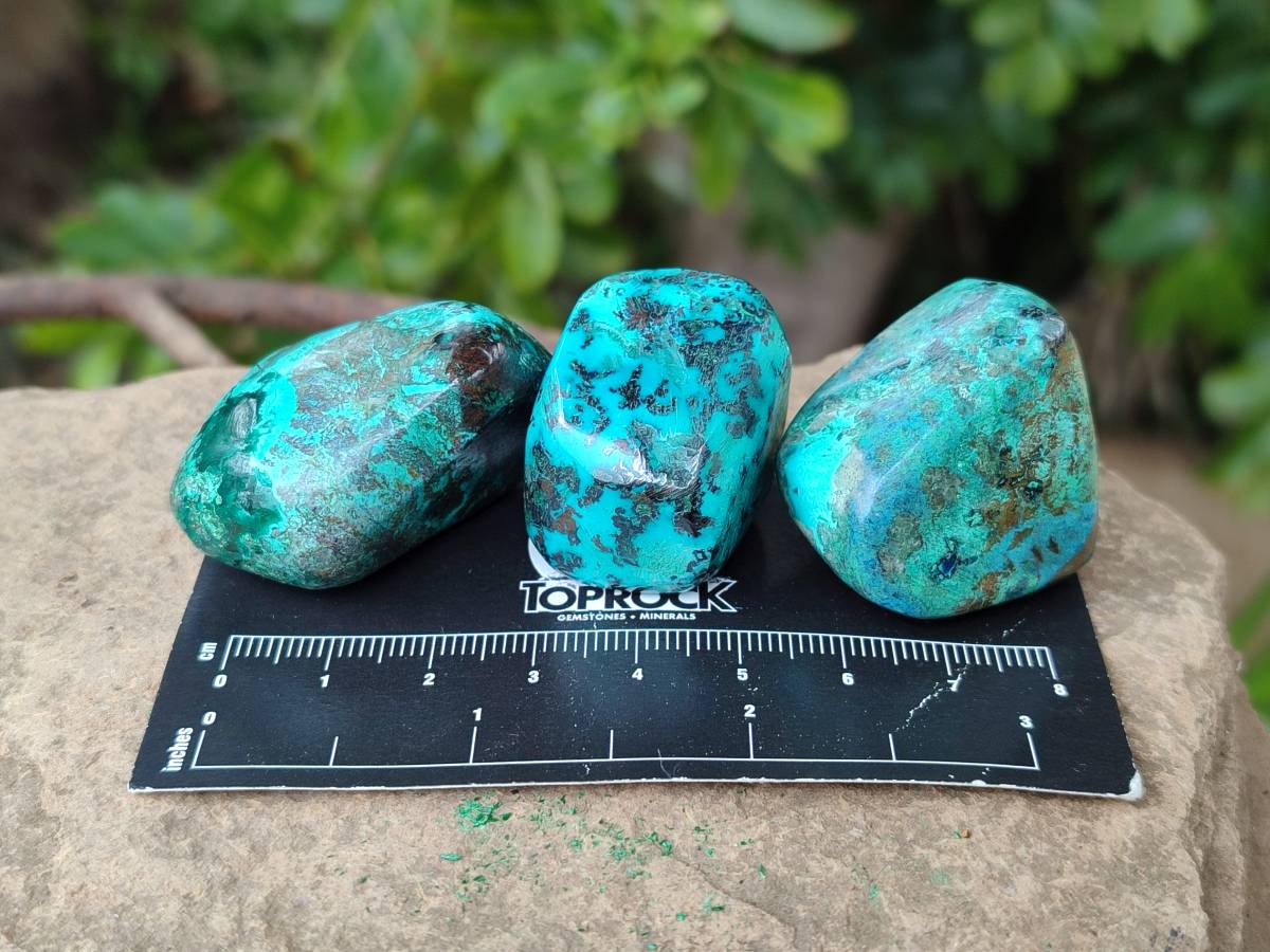 Polished Shattuckite Free Forms x 35 From Congo - Toprock Gemstones and Minerals 
