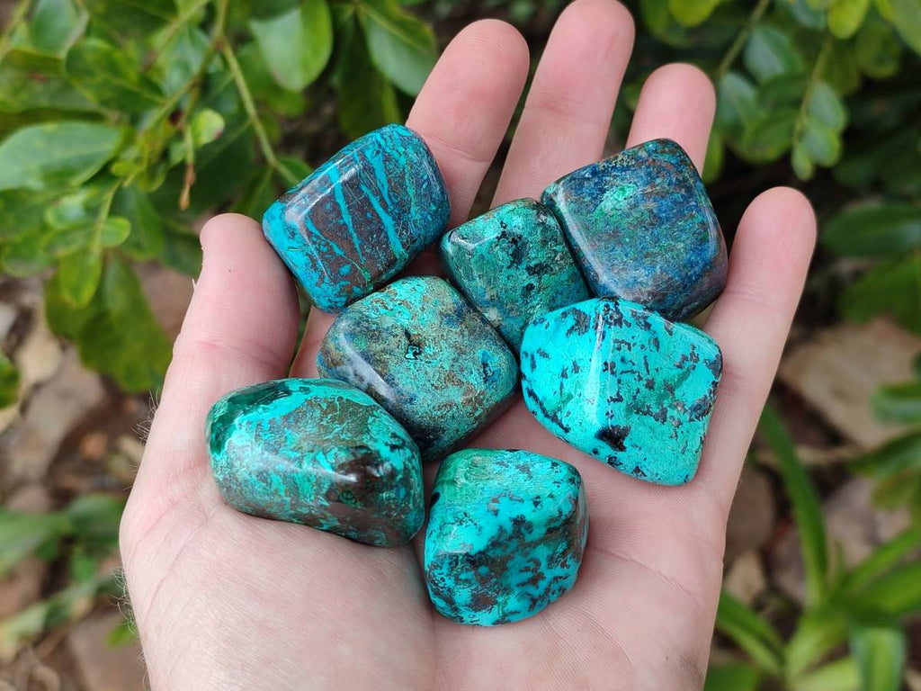 Polished Shattuckite Free Forms x 35 From Congo - Toprock Gemstones and Minerals 
