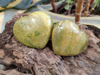 Polished Green Opal Hearts x 6 From Betroka, Madagascar - Toprock Gemstones and Minerals 