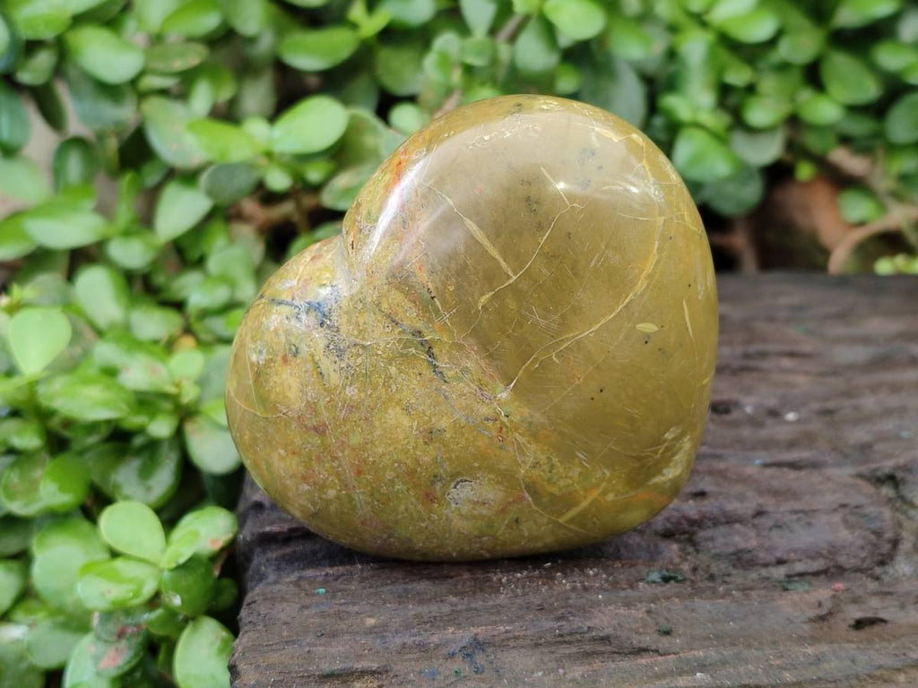 Polished Green Opal Hearts x 6 From Betroka, Madagascar - Toprock Gemstones and Minerals 