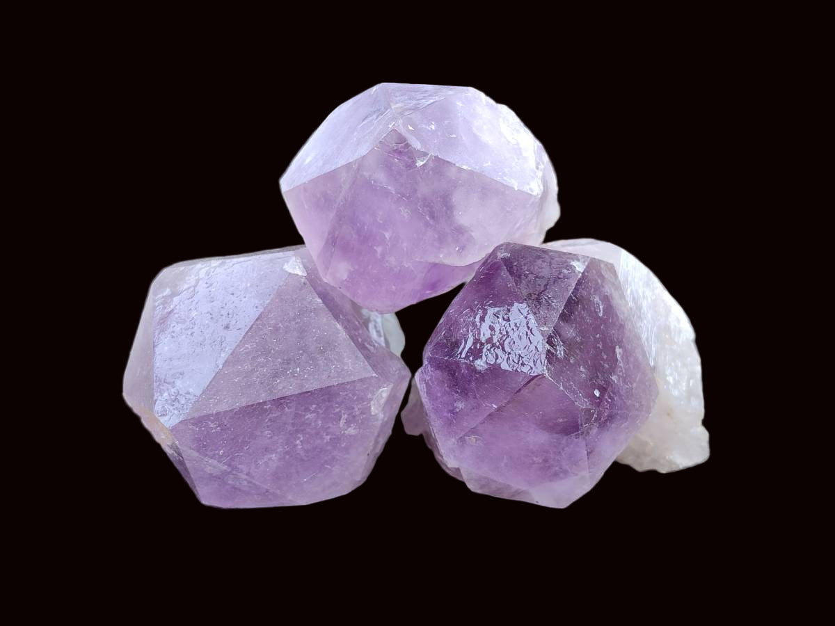 Natural Jacaranda Amethyst Quartz Crystals x 12 From Mumbwa, Zambia - Toprock Gemstones and Minerals 
