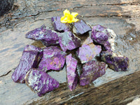 Natural Metallic Purpurite Specimens x 12 From Erongo, Namibia