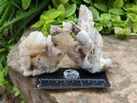 Natural Drusy Quartz Coated Calcite Pseudomorph Specimens x 4 From Alberts Mountain, Lesotho