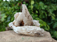 Natural Drusy Quartz Coated Calcite Pseudomorph Specimens x 4 From Alberts Mountain, Lesotho