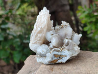 Natural Drusy Quartz Coated Calcite Pseudomorph Specimens x 4 From Alberts Mountain, Lesotho