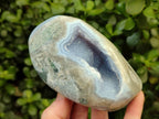 Polished Blue Lace Agate Standing Free Forms x 3 From Nsanje, Malawi - Toprock Gemstones and Minerals 