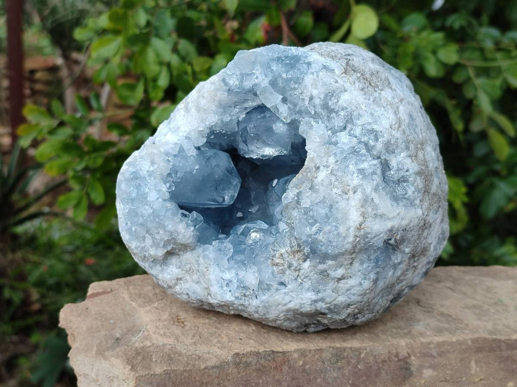 Natural Blue Celestite Geode Specimens x 1 From Sakoany, Madagascar - Toprock Gemstones and Minerals 
