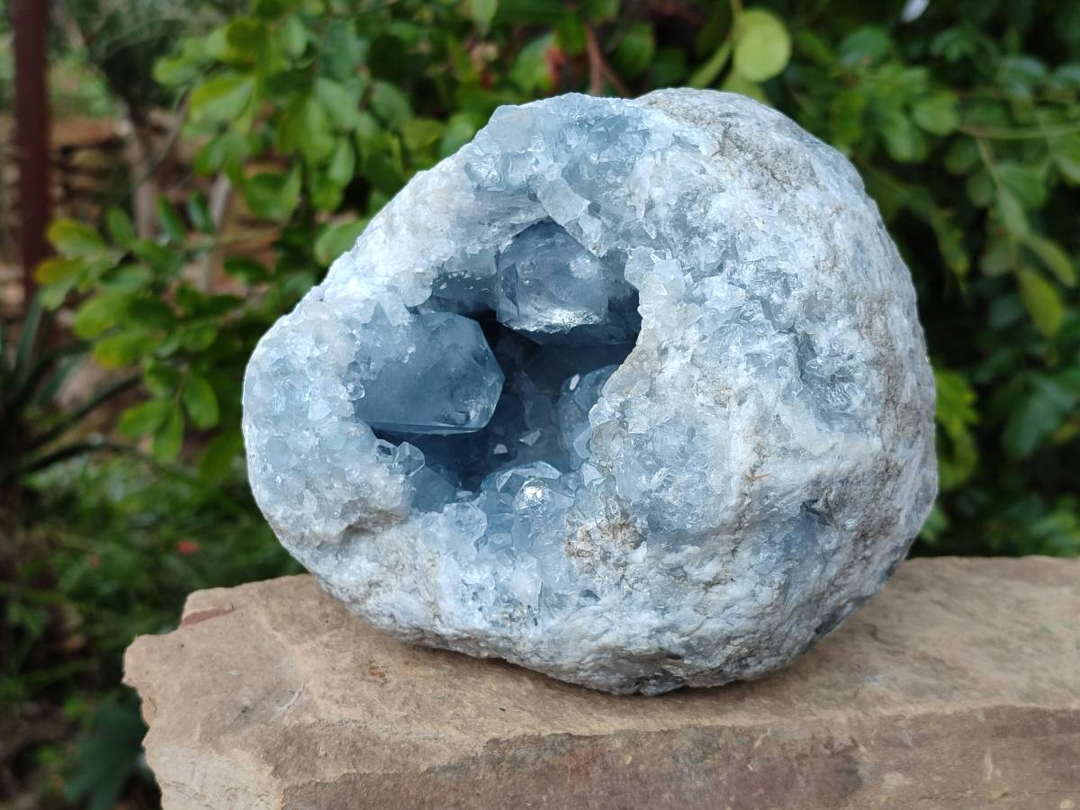 Natural Blue Celestite Geode Specimens x 1 From Sakoany, Madagascar - Toprock Gemstones and Minerals 