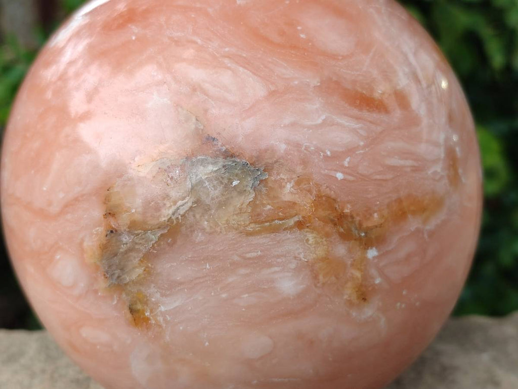 Polished Orange Twist Calcite Sphere x 1 From Maevantanana, Madagascar - Toprock Gemstones and Minerals 