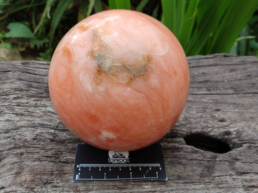 Polished Orange Twist Calcite Sphere x 1 From Maevantanana, Madagascar - Toprock Gemstones and Minerals 
