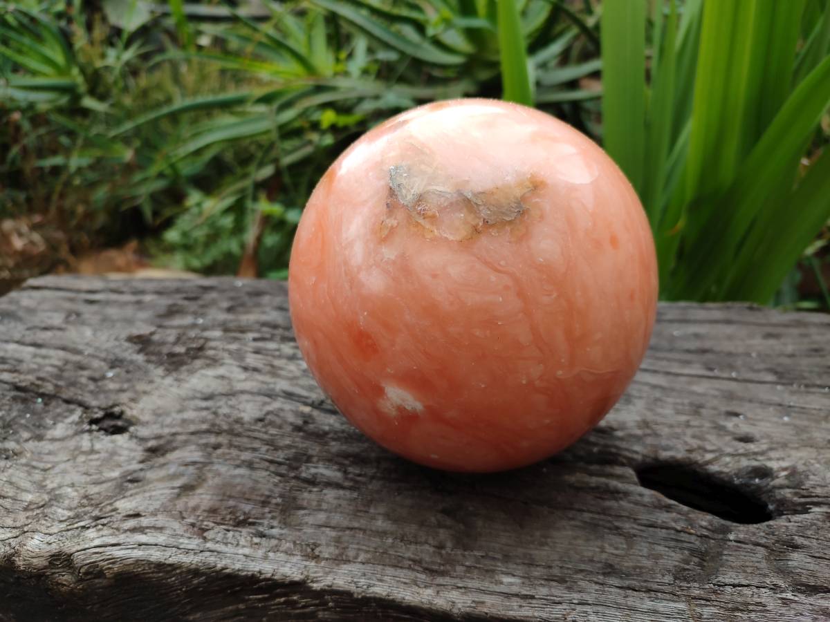 Polished Orange Twist Calcite Sphere x 1 From Maevantanana, Madagascar - Toprock Gemstones and Minerals 