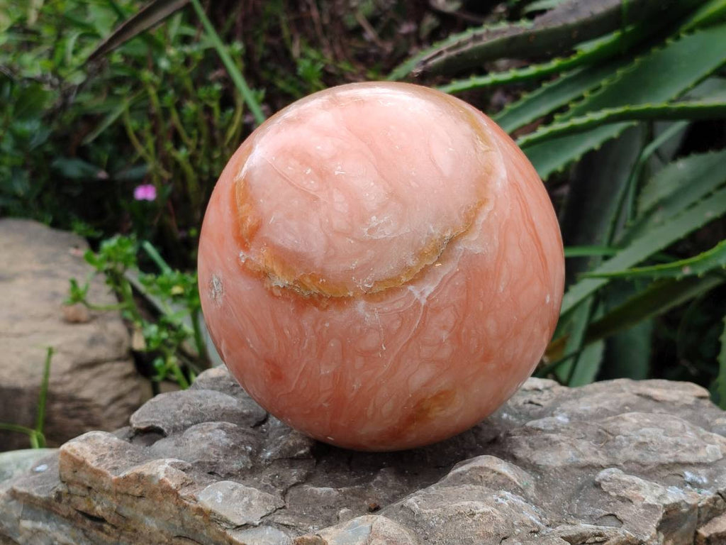 Polished Orange Twist Calcite Sphere x 1 From Maevantanana, Madagascar - Toprock Gemstones and Minerals 