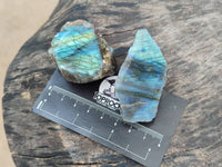 Polished On One Side Labradorite x 24 From Tulear, Madagascar