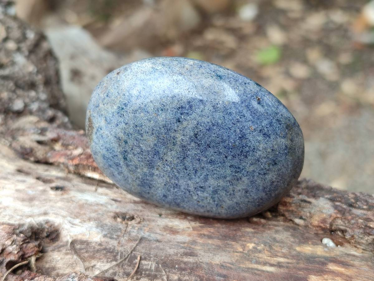 Polished Lazulite Palm Stones x 12 From Madagascar - Toprock Gemstones and Minerals 