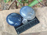 Polished Lazulite Palm Stones x 12 From Madagascar