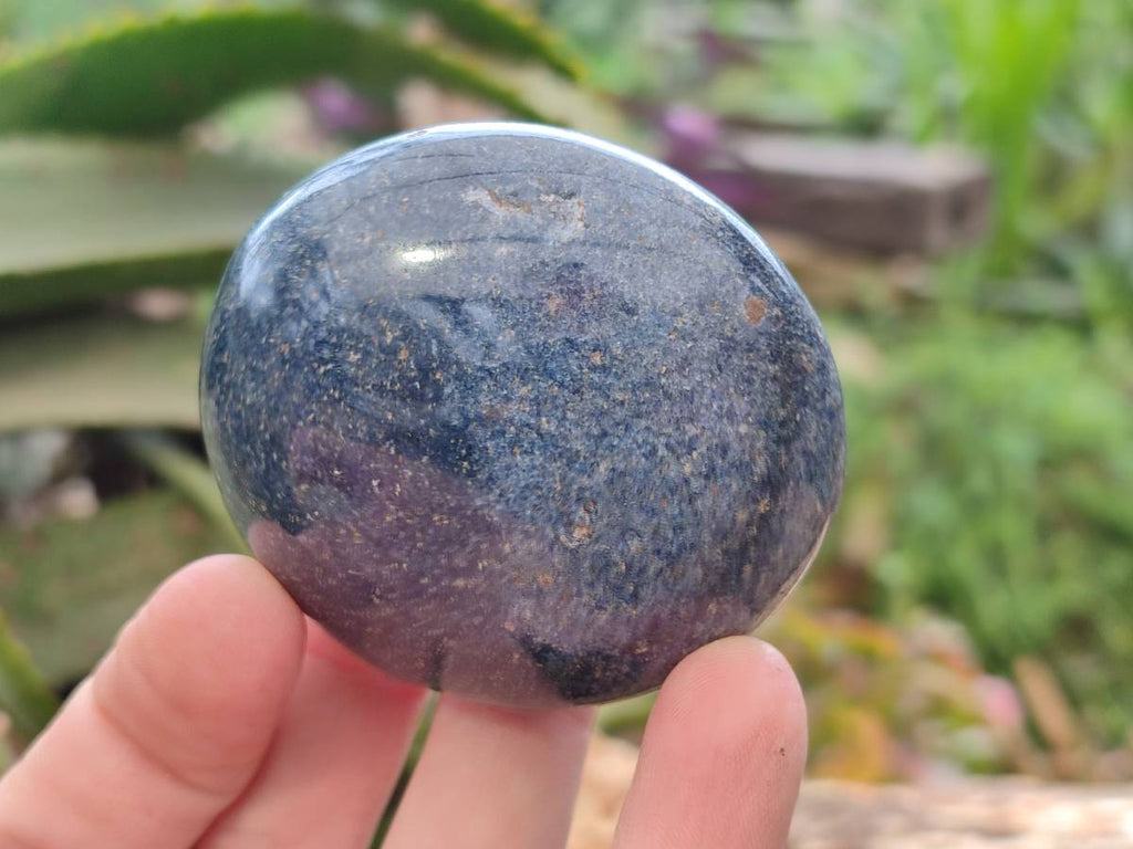 Polished Lazulite Palm Stones x 12 From Madagascar - Toprock Gemstones and Minerals 