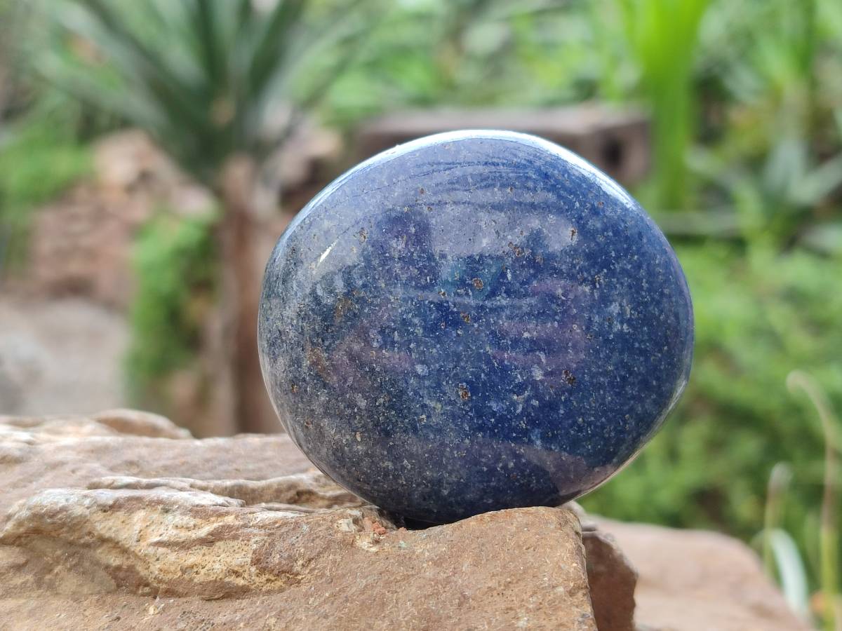 Polished Lazulite Palm Stones x 12 From Madagascar - Toprock Gemstones and Minerals 