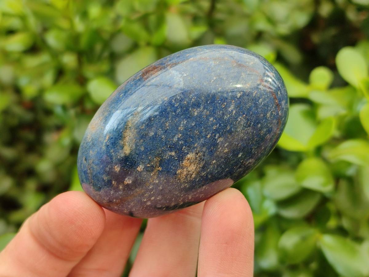 Polished Lazulite Palm Stones x 12 From Madagascar - Toprock Gemstones and Minerals 