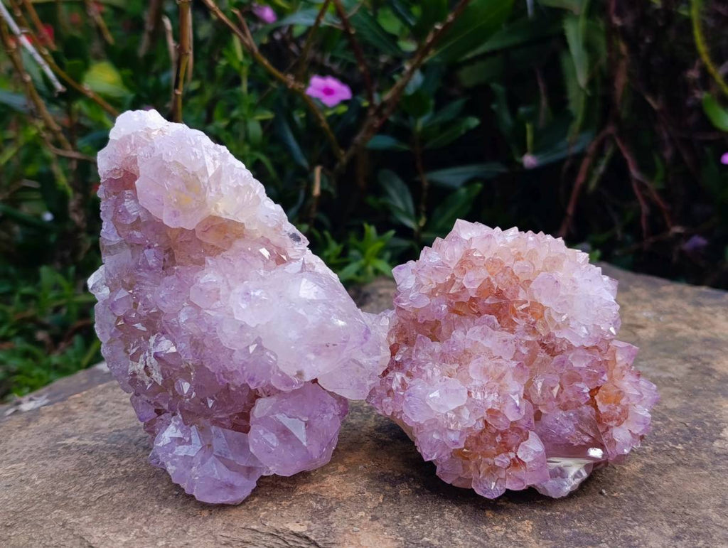 Natural Amethyst Spirit Quartz Clusters x 3 From Boekenhouthoek, South Africa - Toprock Gemstones and Minerals 