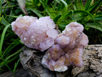 Natural Amethyst Spirit Quartz Clusters x 3 From Boekenhouthoek, South Africa