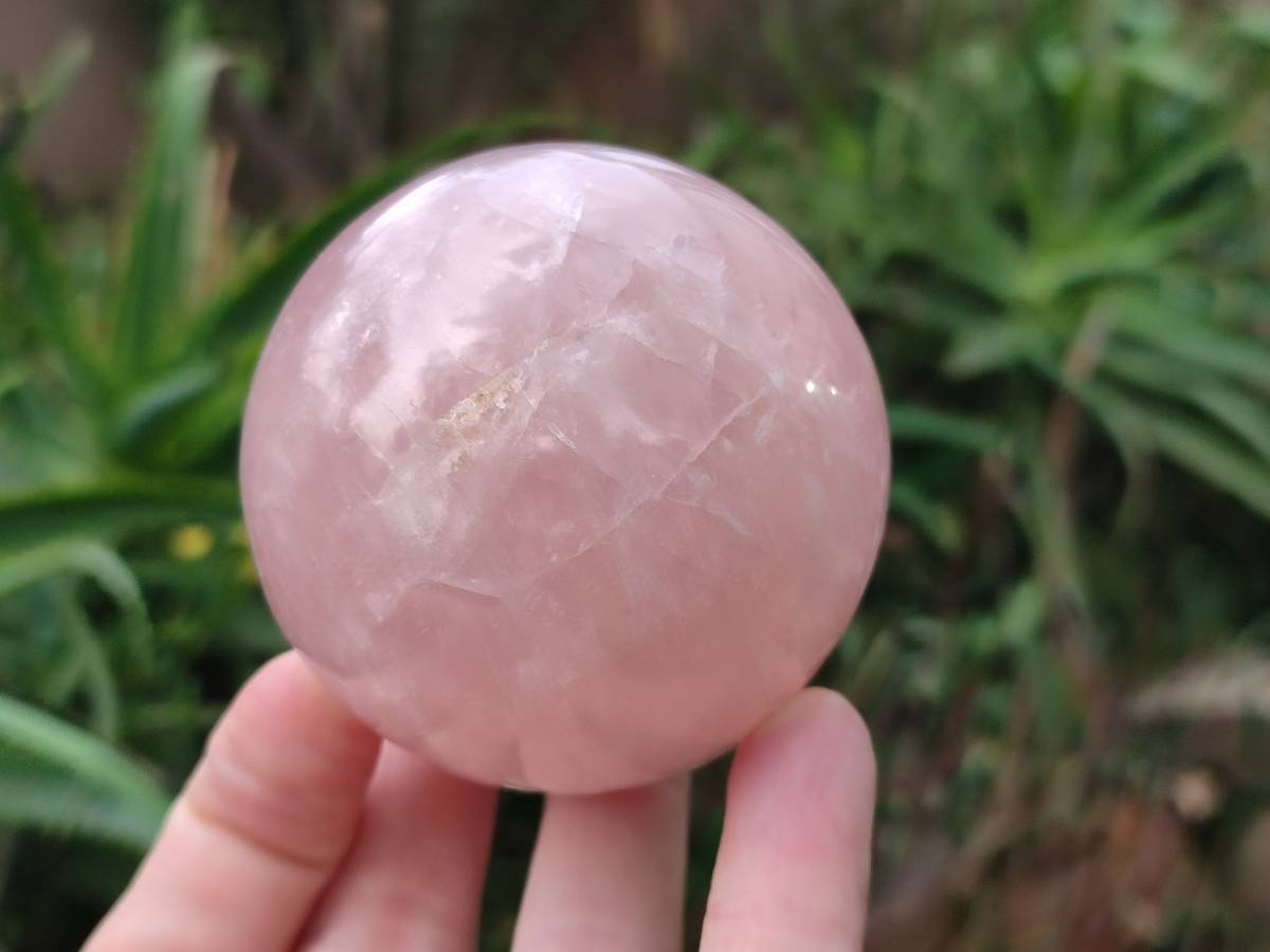 Polished Rose Quartz Spheres x 4 From Madagascar - Toprock Gemstones and Minerals 