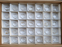 Polished Rock Crystal Quartz Hearts x 35 From Madagascar