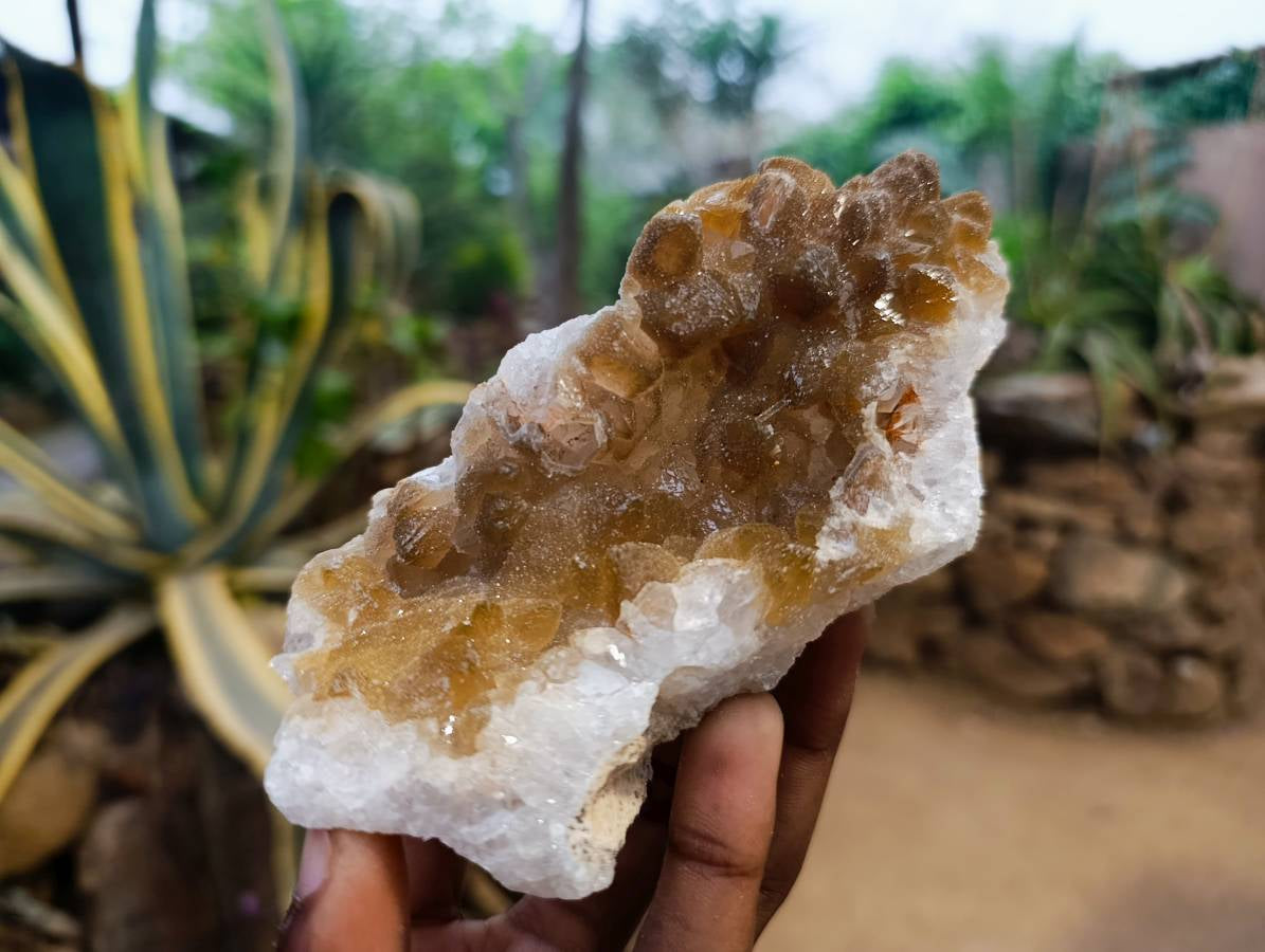 Natural Limonite Quartz Clusters x 4 From Solwezi, Zambia - Toprock Gemstones and Minerals 