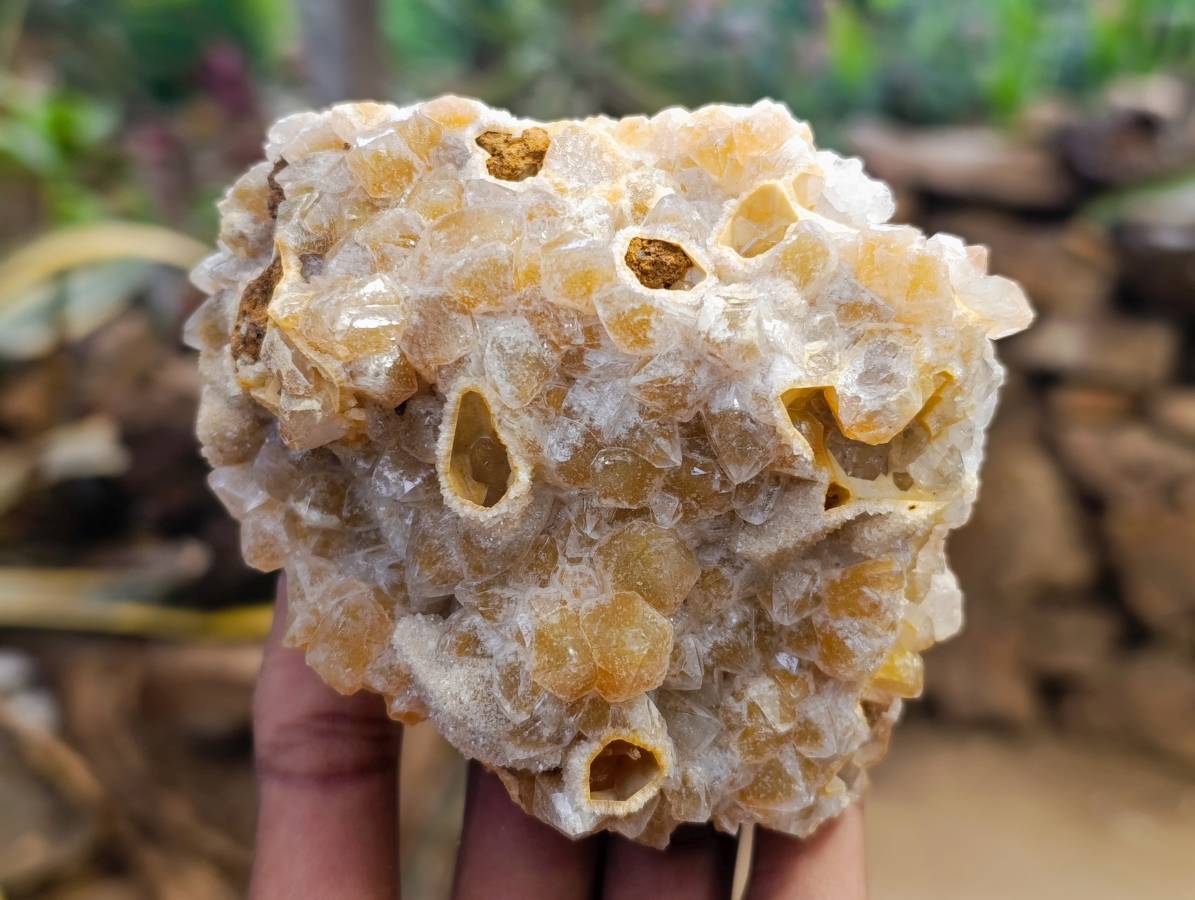 Natural Limonite Quartz Clusters x 4 From Solwezi, Zambia - Toprock Gemstones and Minerals 