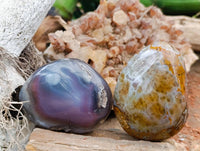Polished Red Sashe River Agate Nodules x 6 From Sashe River, Zimbabwe
