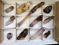 Natural Window Amethyst Crystals x 12 From Chiredzi, Zimbabwe