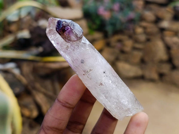 Natural Window Amethyst Crystals x 12 From Chiredzi, Zimbabwe