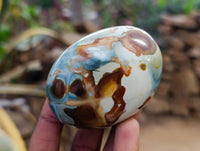 Polished Polychrome Jasper Palm Stones x 12 From NW Coast, Madagascar