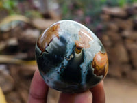Polished Polychrome Jasper Palm Stones x 12 From NW Coast, Madagascar