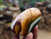 Polished Polychrome Jasper Palm Stones x 12 From NW Coast, Madagascar