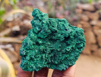 Natural Silky Malachite Specimens x 6 From Kasompe, Congo