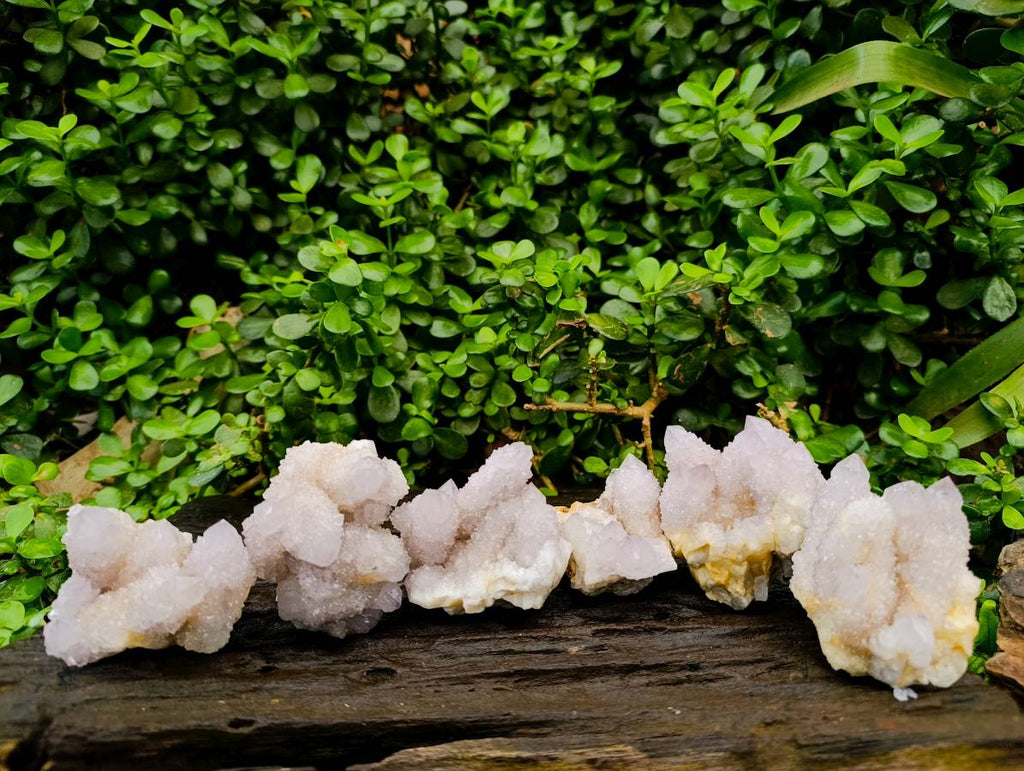 Natural Lilac Spirit Quartz Clusters x 6 From Boekenhouthoek, South Africa - Toprock Gemstones and Minerals 