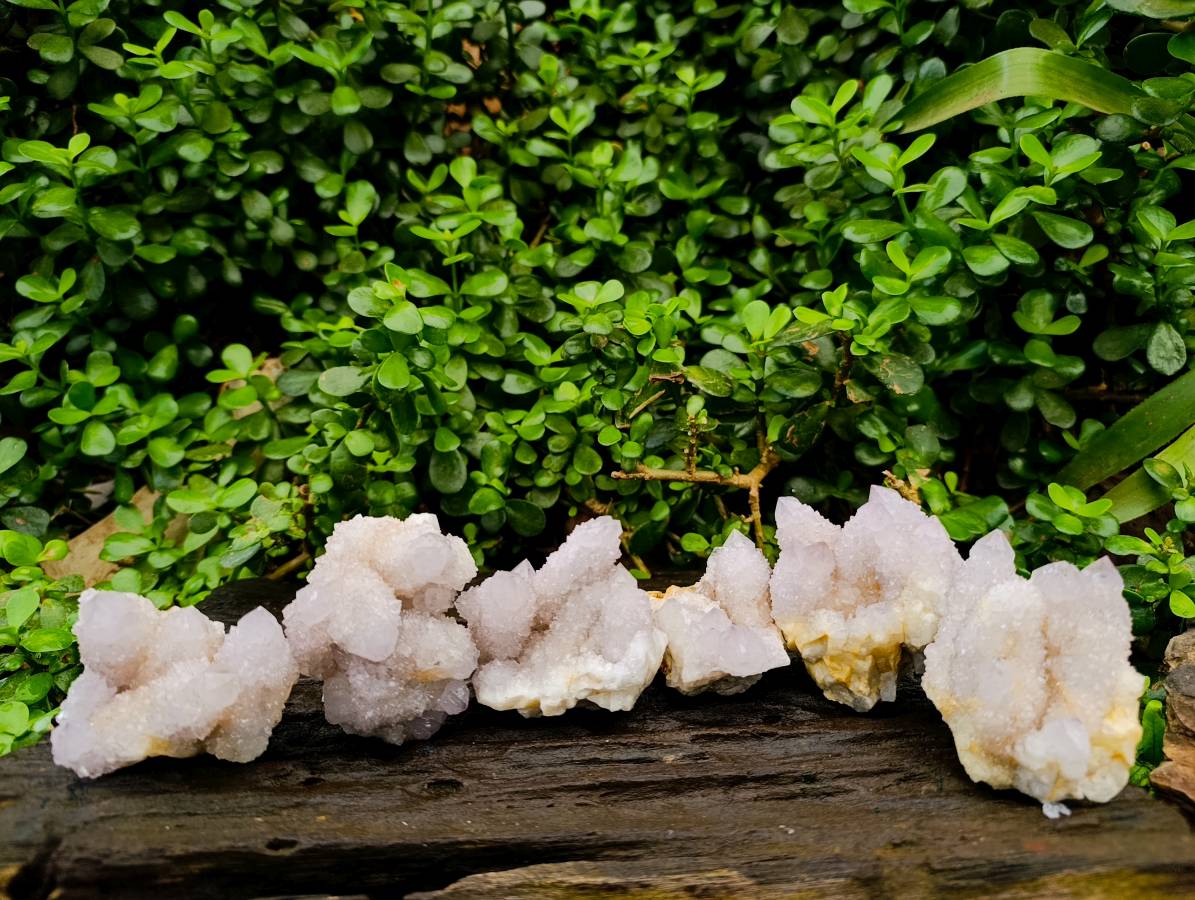 Natural Lilac Spirit Quartz Clusters x 6 From Boekenhouthoek, South Africa - Toprock Gemstones and Minerals 