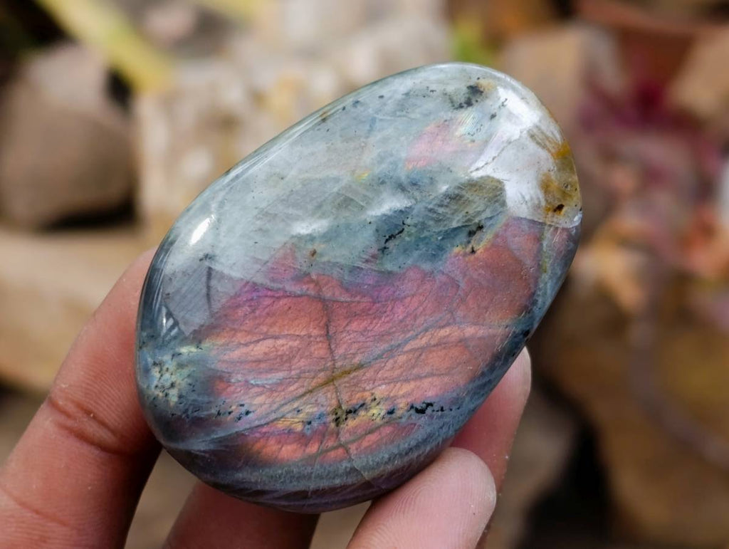 Polished Labradorite Galets x 24 From Tulear, Madagascar - Toprock Gemstones and Minerals 