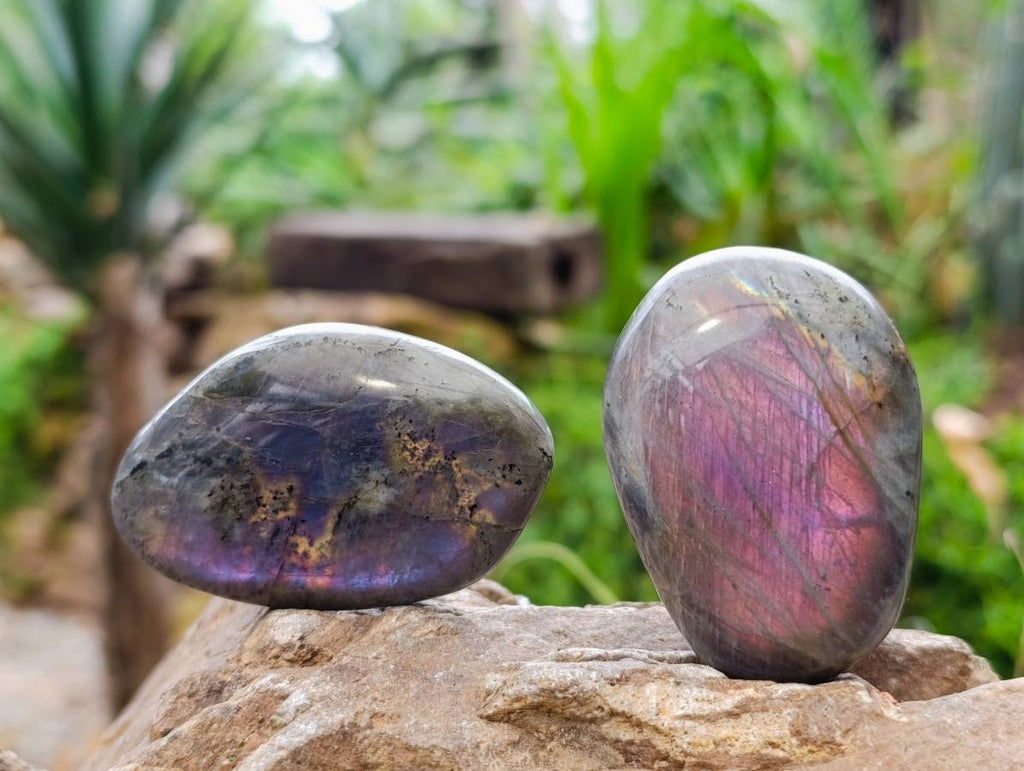 Polished Labradorite Galets x 24 From Tulear, Madagascar - Toprock Gemstones and Minerals 