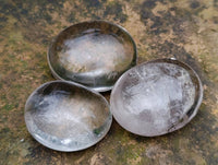 Polished Clear Quartz Palm Stones x 12 From Madagascar