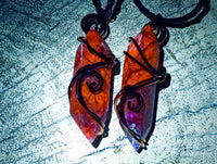 Hand Made Sodalite Copper Wire Wrapped Stone Pendants - Sold Per Item - From Namibia