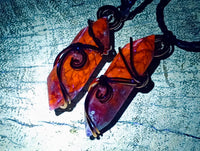Hand Made Sodalite Copper Wire Wrapped Stone Pendants - Sold Per Item - From Namibia