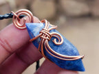 Hand Made Sodalite Copper Wire Wrapped Stone Pendants - Sold Per Item - From Namibia - Toprock Gemstones and Minerals 