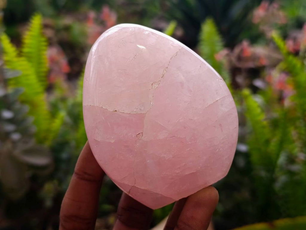 Polished Rose Quartz Standing Free Forms x 6 From Madagascar - Toprock Gemstones and Minerals 