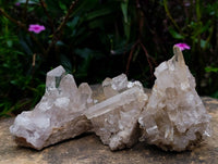 Natural Quartz Crystal Clusters x 12 From Madagascar