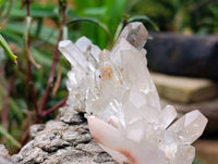 Natural Quartz Crystal Clusters x 12 From Madagascar