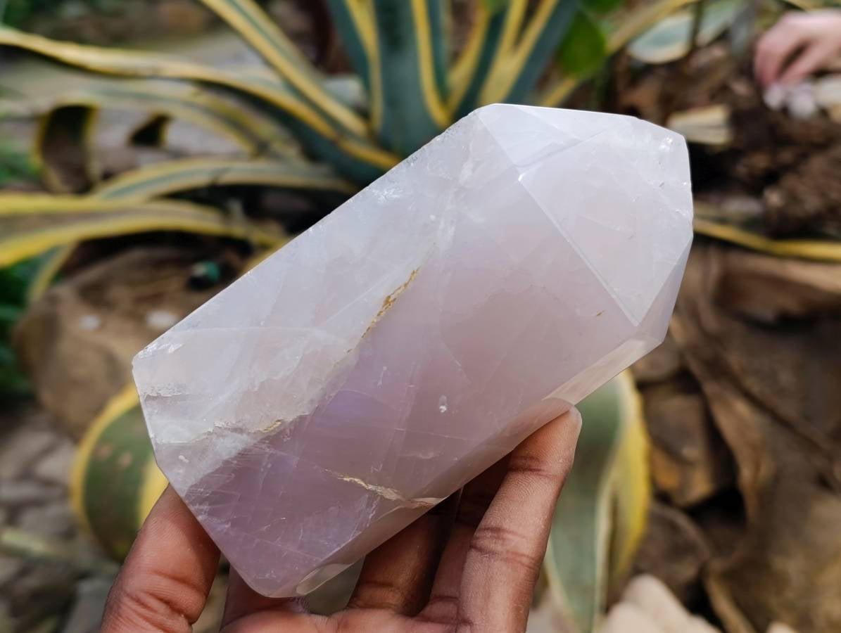Polished Blue Rose Quartz Points x 3 From Madagascar - Toprock Gemstones and Minerals 